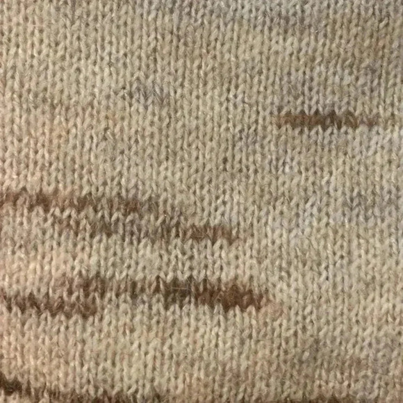 Max Studio Melange Long Sleeve Drop Shoulder Side-slit Cream/Oatmeal Sweater L - Picture 4 of 7